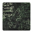 thumbnail image 1 of Math Equations Glowing Green Pattern Square Fitted Tablecloth with Elastic Edge,Square Table Cover,Washable Elastic Table Cover for Home Kitchen Party Decor 34"x34", 1 of 6