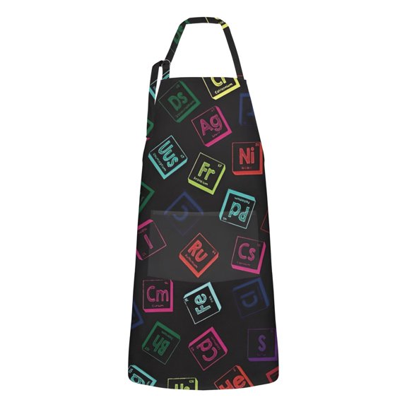 Math Equations Lab Diagrams Green Pattern Apron-Garden Aprons for Women with Pockets-Cotton Linen Waterproof Kitchen Cooking Gardening Aprons Adjustable for Kitchen,Cooking,BBQ and Salon 33x27 Inch