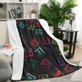 thumbnail image 1 of Math Equations Lab Diagrams Green Pattern Blanket,Comfortable Soft Flannel Throw Blanket,All Season,Warm Lightweight Blankets for Sofa Bed Couch Living Room Chair,50"x60", 1 of 4