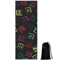 thumbnail image 1 of Math Equations Lab Diagrams Green Pattern Hot Yoga Mat Towel Non Slip for Hot Yoga - Quick-Drying Yoga Mat Cover with 4 Corner Pockets with Travel Bag - Hot Yoga Towel Non Slip 70"x26", 1 of 6