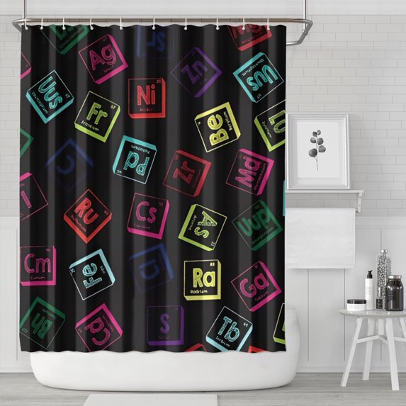 Math Equations Lab Diagrams Green Pattern Shower Curtain 84"x72" ,Bathroom Decorative Shower Curtains Set with 12 Hooks,Modern Waterproof Washable Shower Curtain