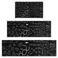 thumbnail image 1 of Math Equations Lab Tools Black Pattern Kitchen Rugs Sets Of 3,Kitchen Runner Rugs Non Skid Washable,Decorative Kitchen Floor Mats for Kitchen,Sink,Laundry,17"x30"+ 17"x47" + 17"x59", 1 of 6