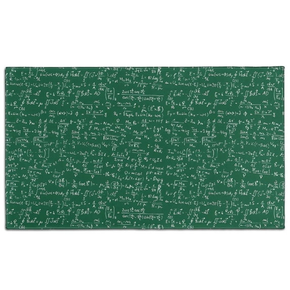 Math Equations Math Notes Green Pattern Door Rugs,Washable Non Slip Door Mats Indoor,Decorative Door Mats,Entry Mat Indoor for Entrance,Bedroom,Kitchen,Bathroom,17"x30"