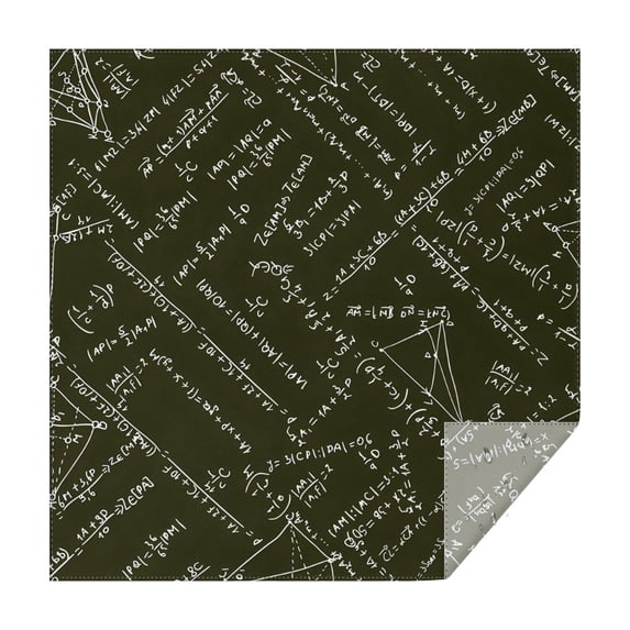Math Equations Math Symbols Black Pattern Square Tablecloth,Waterproof Square Table Cover,Wipeable Spillproof Washable Table Cover for Home Kitchen Party Decor 60"x60"(152x152cm)