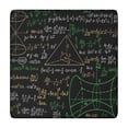 thumbnail image 1 of Math Equations Mathematical Shapes Black Pattern Square Fitted Tablecloth with Elastic Edge,Square Table Cover,Washable Elastic Table Cover for Home Kitchen Party Decor 34"x34", 1 of 6