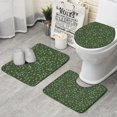 thumbnail image 1 of Math Equations Molecule Icons Green Pattern Bathroom Rugs Sets 3 Piece,Toilet Cover Set,Absorbent Non Slip Bathroom Mats Sets with U-Shaped Contour Rug Toilet Rug Set, 1 of 5