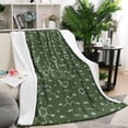 thumbnail image 1 of Math Equations Molecule Icons Green Pattern Blanket,Comfortable Soft Flannel Throw Blanket,All Season,Warm Lightweight Blankets for Sofa Bed Couch Living Room Chair,50"x60", 1 of 4