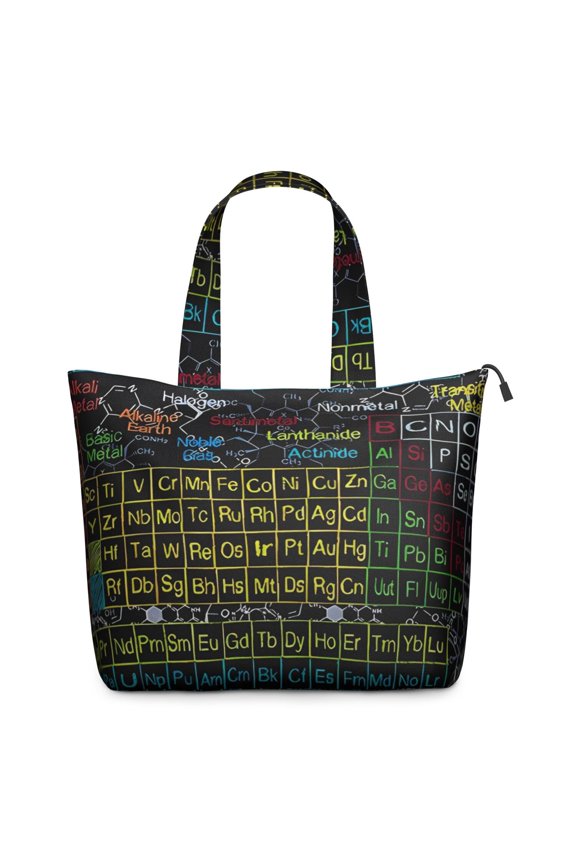 Math Equations Periodic Table Black Pattern Travel Tote Bags for Women Carry On,Large Weekender Bags for Women Travel,Multi Functional Duffle Bag for Work,Shopping,Sports