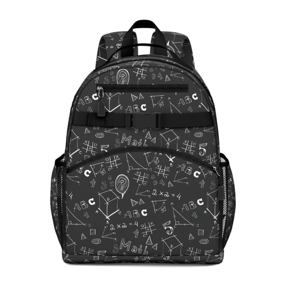 Math Equations Physics Formulas Backpack for School,Cute School Bag,Schoolbag with Adjustable Shoulder Straps & Padded Back,15.25"x11.5"x5.25"