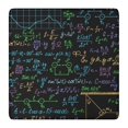 thumbnail image 1 of Math Equations Physics Formulas Black Pattern Square Fitted Tablecloth with Elastic Edge,Square Table Cover,Washable Elastic Table Cover for Home Kitchen Party Decor 36"x36", 1 of 6