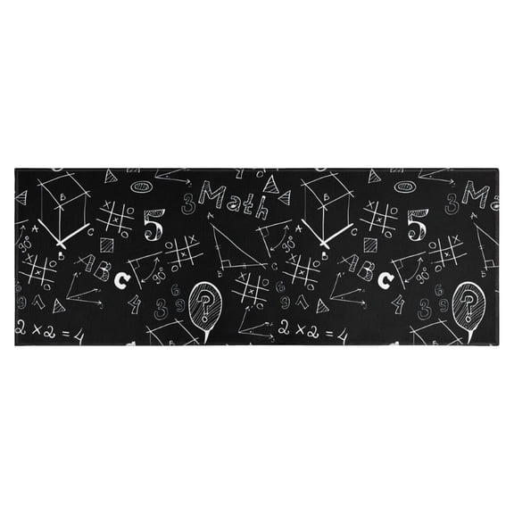 Math Equations Physics Formulas Kitchen Rug Mat,Kitchen Runner Rugs Non Skid Washable,Decorative Kitchen Floor Mats for Kitchen,Sink,Laundry,17"X47"