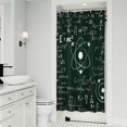 thumbnail image 1 of Math Equations Physics Icons Green Pattern Shower Curtain 36"x72" ,Bathroom Decorative Shower Curtains Set with 12 Hooks,Modern Waterproof Washable Shower Curtain, 1 of 6