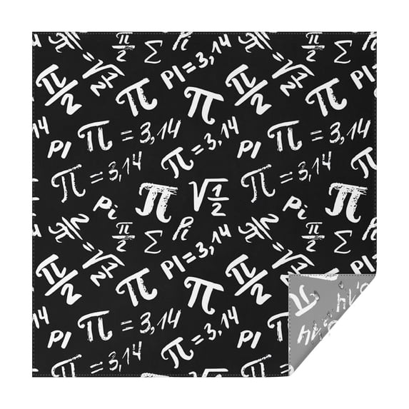 Math Equations Pi Symbols Black Pattern Square Tablecloth,Waterproof Square Table Cover,Wipeable Spillproof Washable Table Cover for Home Kitchen Party Decor 42"X42"(107x107cm)