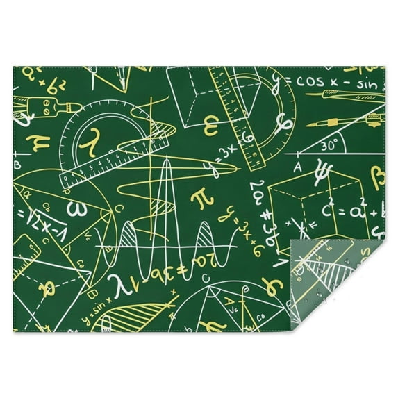 Math Equations Quantum Formulas Black Pattern Rectangle Tablecloth 60"x84",Waterproof Polyester Rectangle Table Cloth, Wipeable Spillproof Polyester Tablecloth for Dining, Camping, Indoor and Outdoor