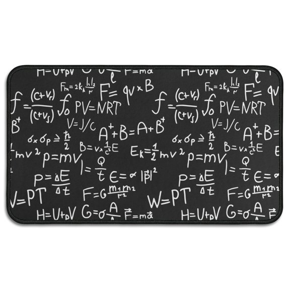 Math Equations Quantum Symbols Purple Pattern Door Rugs,Washable Non Slip Door Mats Indoor,Decorative Door Mats,Entry Mat Indoor for Entrance,Bedroom,Kitchen,Bathroom,30"x17"