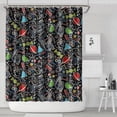 thumbnail image 1 of Math Equations Science Icons Black Pattern Shower Curtain 72"x84" ,Bathroom Decorative Shower Curtains Set with 12 Hooks,Modern Waterproof Washable Shower Curtain, 1 of 6