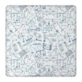 thumbnail image 1 of Math Equations Science Symbols Pattern Square Fitted Tablecloth with Elastic Edge,Square Table Cover,Washable Elastic Table Cover for Home Kitchen Party Decor 36"x36", 1 of 6