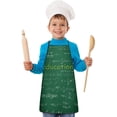 thumbnail image 1 of Math Equations Science Terms Green Pattern Kids Aprons for Girls and Boys,Adjustable Neck Strap Toddler Aprons for Kids Cooking Baking, 1 of 6