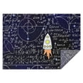 thumbnail image 1 of Math Equations Space Rocket Blue Pattern Rectangle Tablecloth 60"x84",Waterproof Polyester Rectangle Table Cloth, Wipeable Spillproof Polyester Tablecloth for Dining, Camping, Indoor and Outdoor, 1 of 5