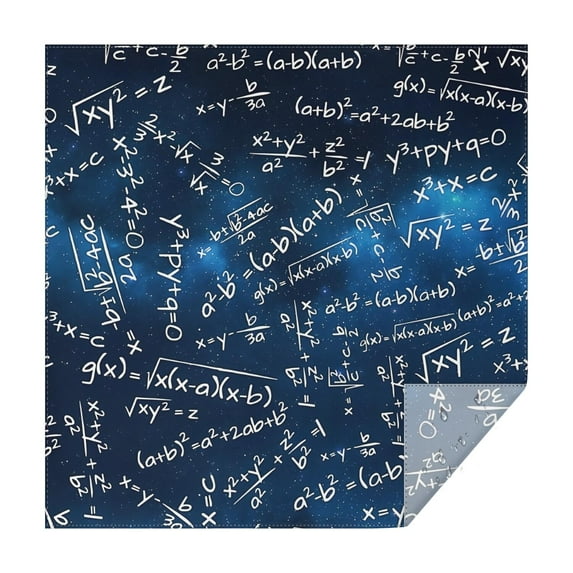 Math Equations Starry Blue Background Pattern Square Tablecloth,Waterproof Square Table Cover,Wipeable Spillproof Washable Table Cover for Home Kitchen Party Decor 60"x60"(152x152cm)