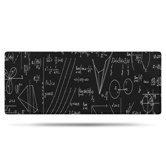 Math Equations Symbols Black Pattern Bathroom Rugs Mat,Non Slip Microfiber Bathroom Rug,Rubber Backing,Soft Bathroom Mats for Bathroom Floor,Tub and Shower,60x24in(150x60cm)