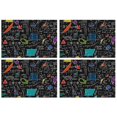 thumbnail image 1 of Math Equations Symbols Black Pattern Summer Placemats Table Placemats Set Of 4-Linen Kitchen Washable Placemats Table Mats 11.8"x17.7" Non-Slip Heat Resistant, 1 of 6