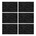 thumbnail image 1 of Math Equations White Chalk Blackboard Pattern Summer Placemats Table Placemats Set Of 6-Linen Kitchen Washable Placemats Table Mats 11.8"x17.7" Non-Slip Heat Resistant, 1 of 5