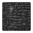 thumbnail image 1 of Math Equations White Symbols Black Pattern Square Fitted Tablecloth with Elastic Edge,Square Table Cover,Washable Elastic Table Cover for Home Kitchen Party Decor 36"x36", 1 of 6