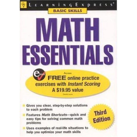 Pre-Owned Math Essentials (Learning Express: Basic Skills) (Paperback) 1576855554 9781576855553