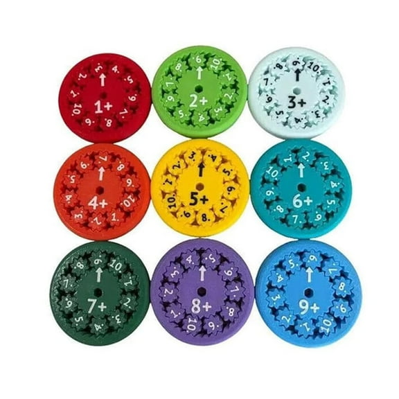 Math Facts Fidget Spinners, Math Facts Fidget Spinners for All The Stimmers, Multiplication Chat Game Fidget for Adults beginners(Add Or Subtract 9pcs)
