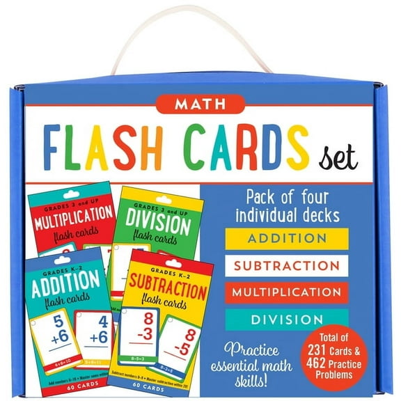 Math Flash Card Set: Addition, Subtraction, Multiplication, and Division Four-Deck Set (Other)
