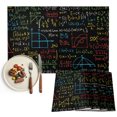 thumbnail image 1 of Math Formula Geometric Placemats Set of 4, Modern Art Black Yellow Washable Wipeable Table Mats for Dining Tables, Indoor Outdoor Kitchen Place Mats for Holiday Party Table Decor, 1 of 9