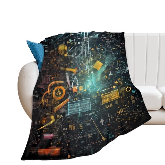 Math Formula Soft Cozy Warm, Lightweight And Plush Flannel Throw Blankets - Perfect for Couch, Bed, Travel