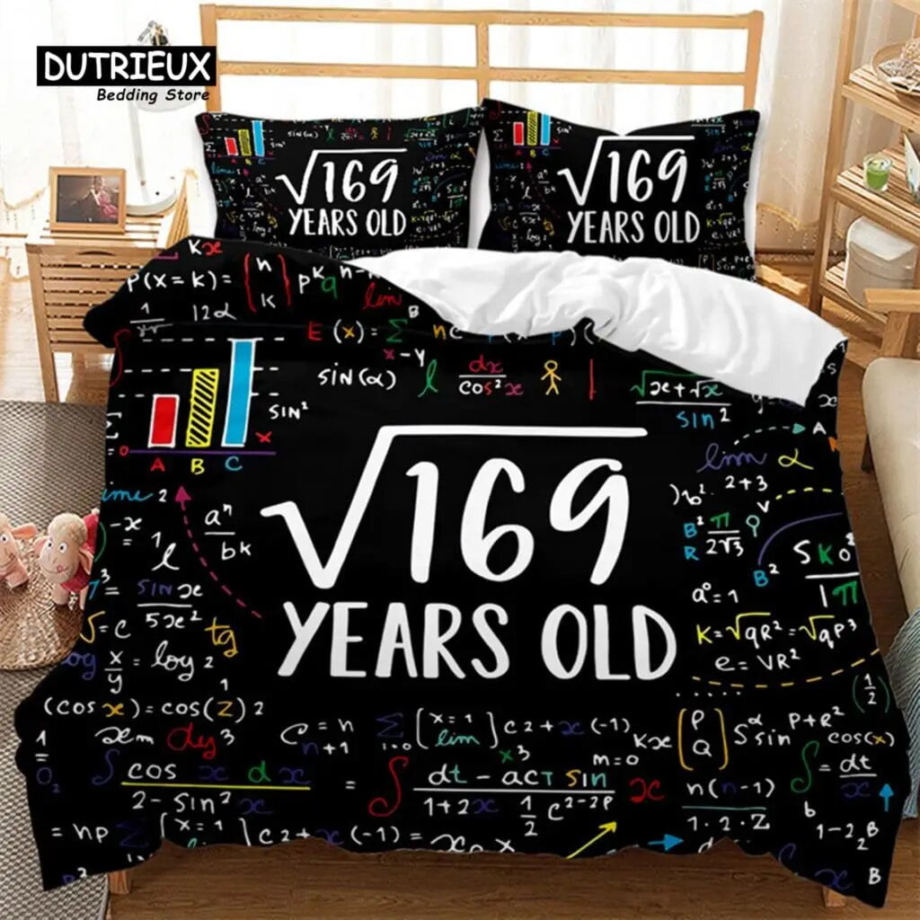 Math Function Duvet Cover Math Equation Bedding Set Double Microfiber Science Geometry Comforter