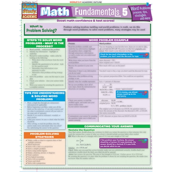 Pre-Owned Math Fundamentals 5: Word Problems, 9781423215059, 1423215052, Paperback, Lam Crds edition
