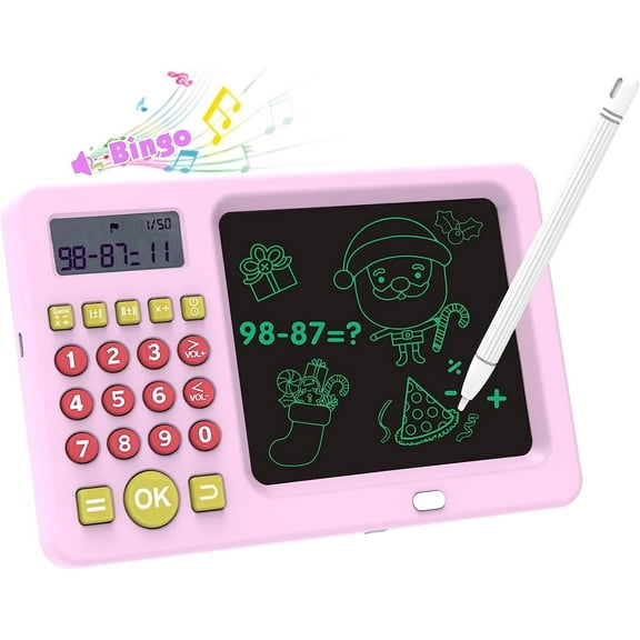 Math Games for Kids Ages 5 6 7 8, for Kids Educational Math Learning Games, Birthday Gifts for Boys Girls (Pink)