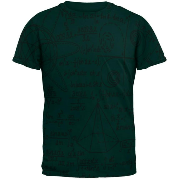 Math Geek Formula Mens T Shirt Forest Green 2XL