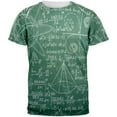 thumbnail image 1 of Math Geek Formulas Chalkboard All Over Adult T-Shirt - 2X-Large, 1 of 2