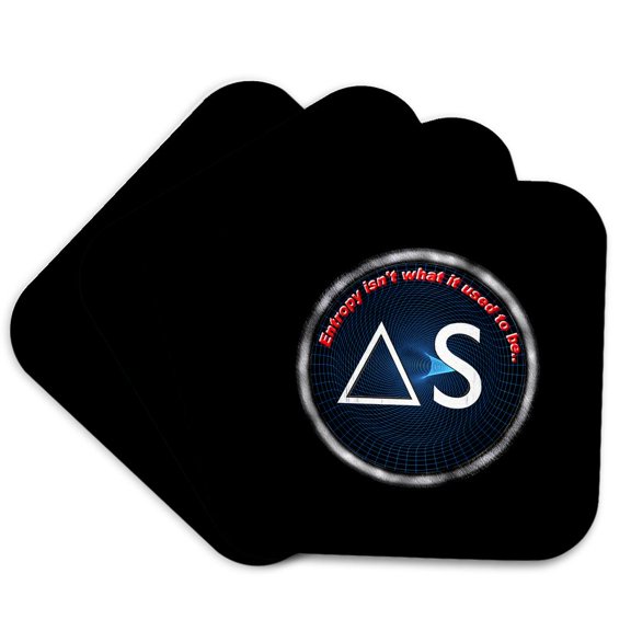 3drose, Math Geeks Love This Math Joke, Entropy Isnt What Iy Used to Be., Set of 4 Coasters - Soft