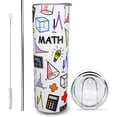 thumbnail image 1 of Math Gift Math Teacher Mug Math Tumbler Cup Math Teacher Gift for Women Men 20 Oz Stainless Steel Insulated Water Bottle With Lid and Straw, 1 of 6