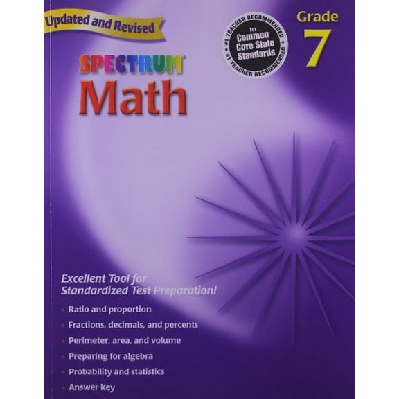 Pre-Owned Spectrum Math, Grade 7 by Thomas Richards (Paperback), Children's Books, English
