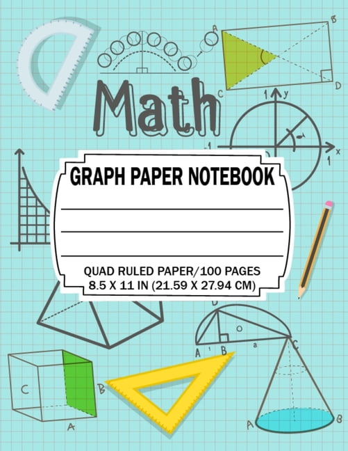 Math Graph Paper Notebook: Quad Ruled 5 squares per inch: Math and ...