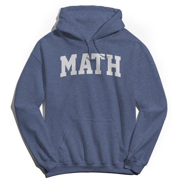 Math Graphic Navy Heather Men's Cotton Pullover Hoodie