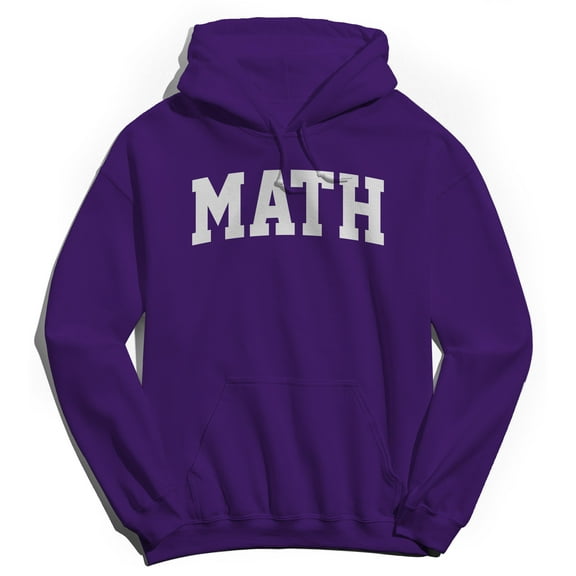 Math Graphic Purple Men's Cotton Pullover Hoodie
