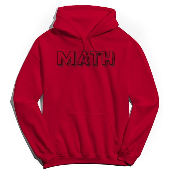 Math Humor Graphic Red Men's Crewneck Sweatshirt Hoodie