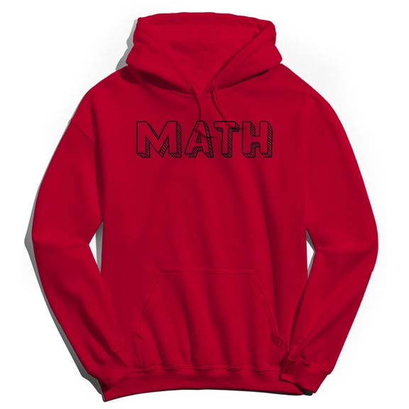 Math Humor Graphic Red Men's Crewneck Sweatshirt Hoodie