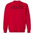 thumbnail image 1 of Math Humor Graphic Red Men's Crewneck Sweatshirt, 1 of 1