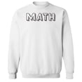 thumbnail image 1 of Math Humor Graphic White Men's Crewneck Sweatshirt, 1 of 1