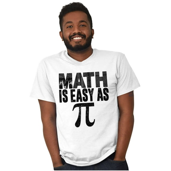 Math Is Easy As Funny Teacher Nerdy Men's Graphic T Shirt Tees Brisco Brands M
