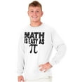thumbnail image 1 of Math Is Easy As Funny Teacher Nerdy Plus Size Long Sleeve Graphic Tee Shirt Brisco Brands 2X, 1 of 5